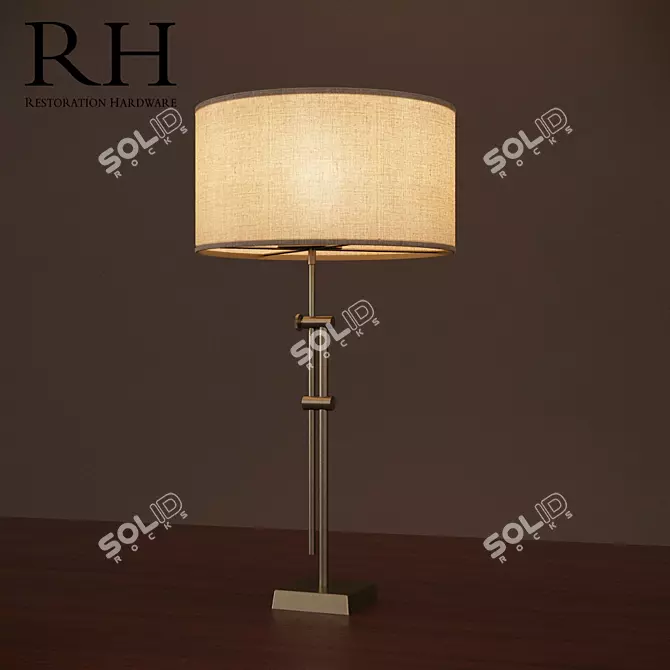 Vintage Italian Inspired Table Lamp 3D model image 1