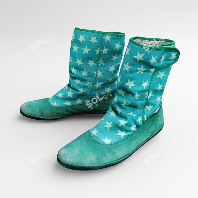 "Camelot" Boots: Stylish and Comfortable 3D model image 1