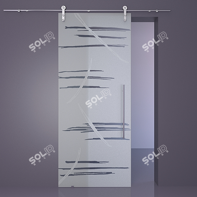 Sleek Casali Craffio Sliding Door 3D model image 1