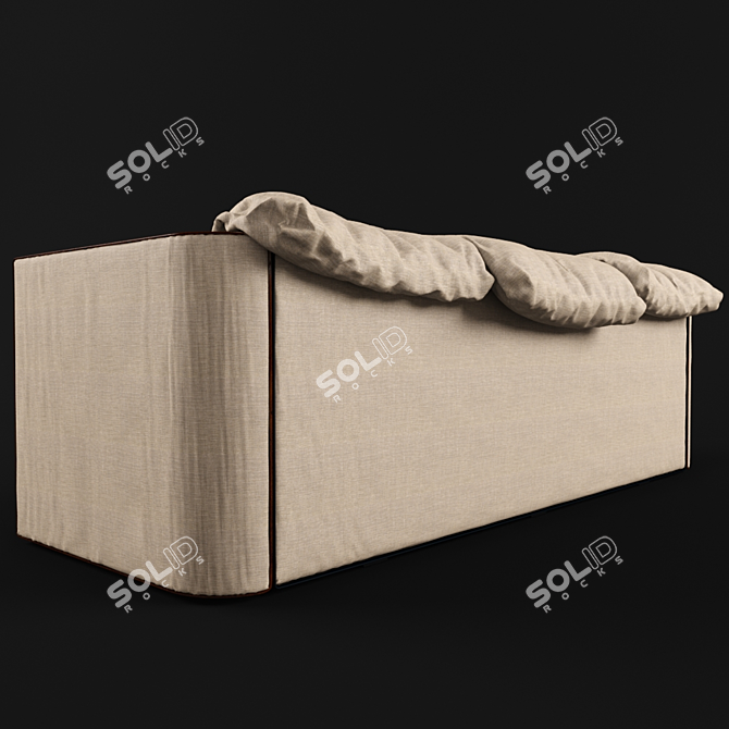 Cozy Fabric Sasamiado Sofa 3D model image 3