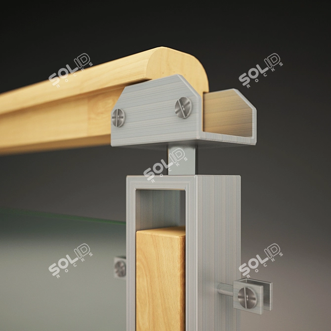 Sleek Railings: Modern Design 3D model image 3