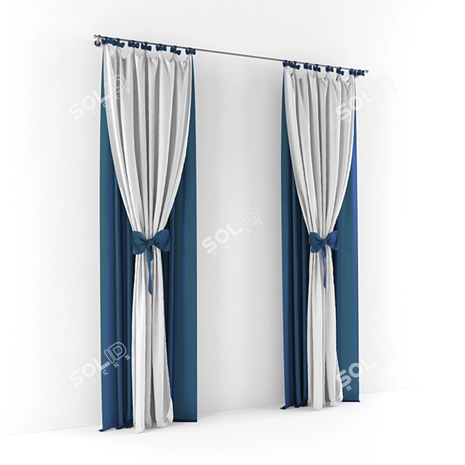 Elegant Window Blind 3D model image 1