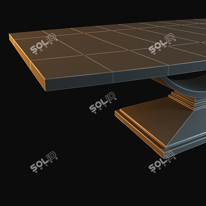 Decodieci Colombo Stile: Elegant 310x140cm Dining Table 3D model image 3