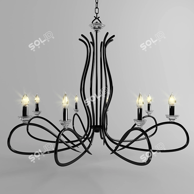 Elegant Austrian Chandelier: DA KO KOLARZ 3D model image 1