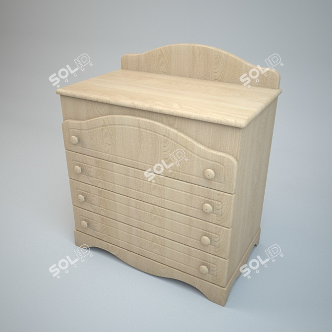 Multipurpose Changing Table 3D model image 1