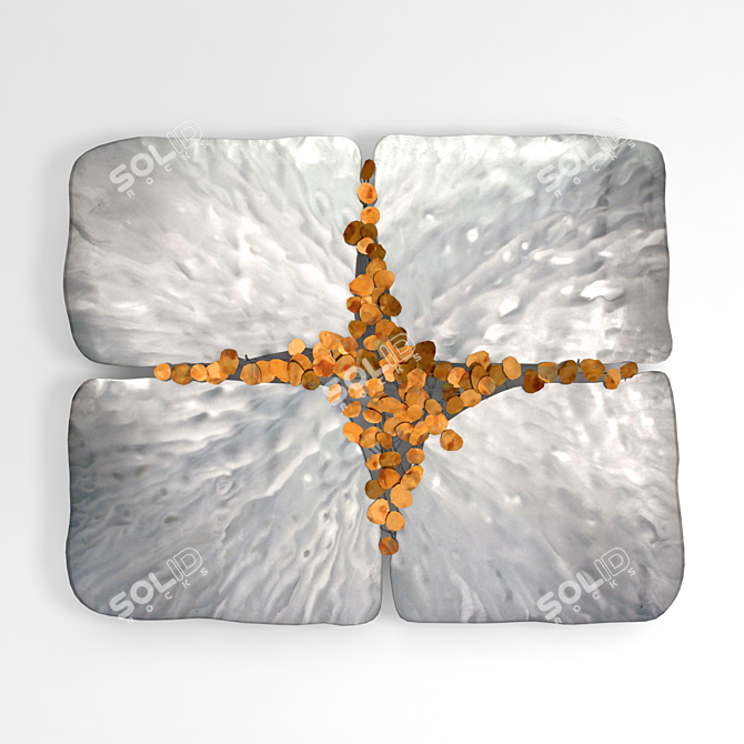 Abstract Metal Wall Art 3D model image 1