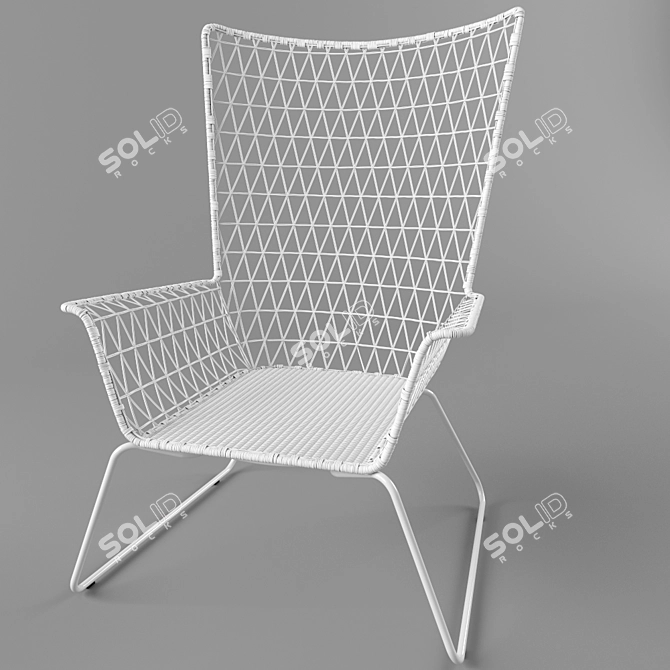 Hegsten Rattan-inspired Chair 3D model image 1