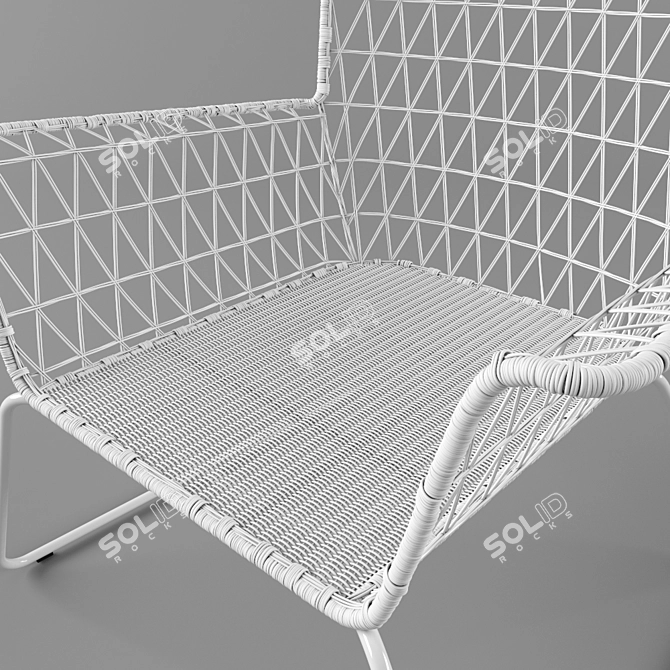 Hegsten Rattan-inspired Chair 3D model image 2