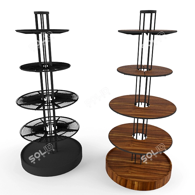 Round Island Gondola Shelf 3D model image 1