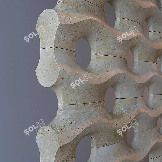 Ducale Stone Walls: Magnificent Decorative Partitions 3D model image 2