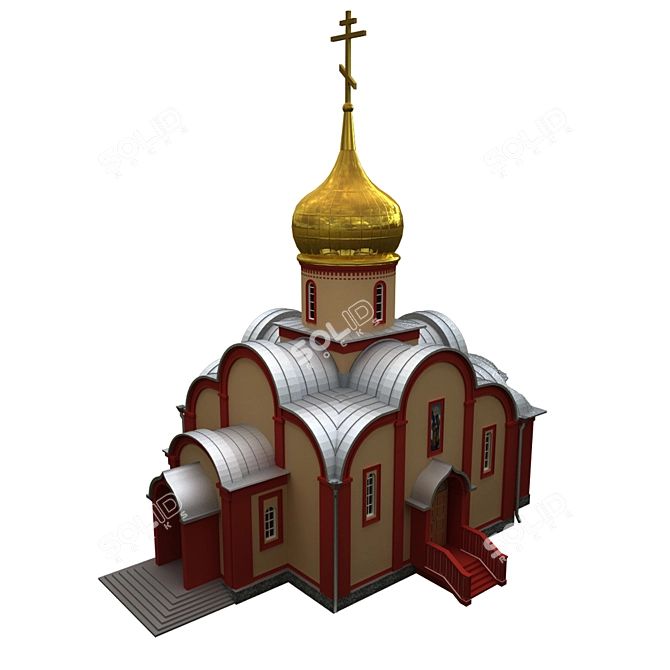 St. Peter & Paul Convent Khabarovsk: A Sacred Haven 3D model image 1