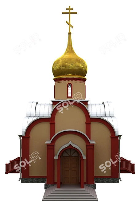 St. Peter & Paul Convent Khabarovsk: A Sacred Haven 3D model image 2