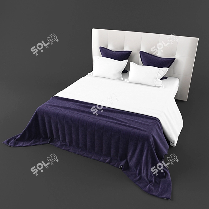 Luxury Linen Bedding Set 3D model image 1