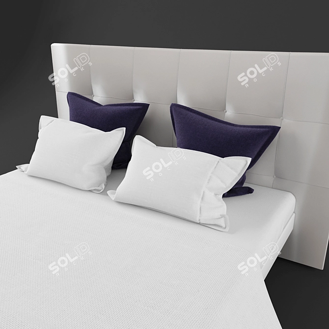 Luxury Linen Bedding Set 3D model image 3