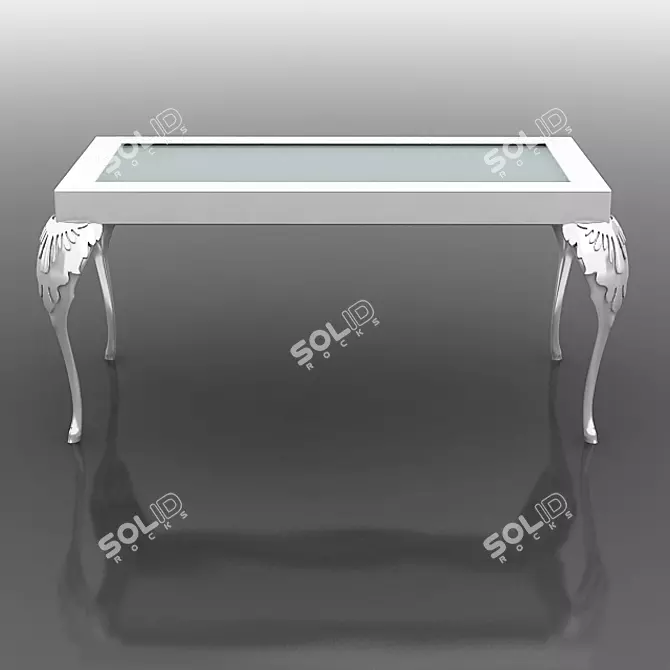 Elegant Minimal Baroque Table 3D model image 1