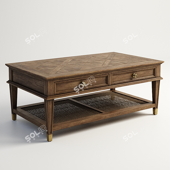 Sleek Monty Coffee Table by Gramercy 3D model image 1