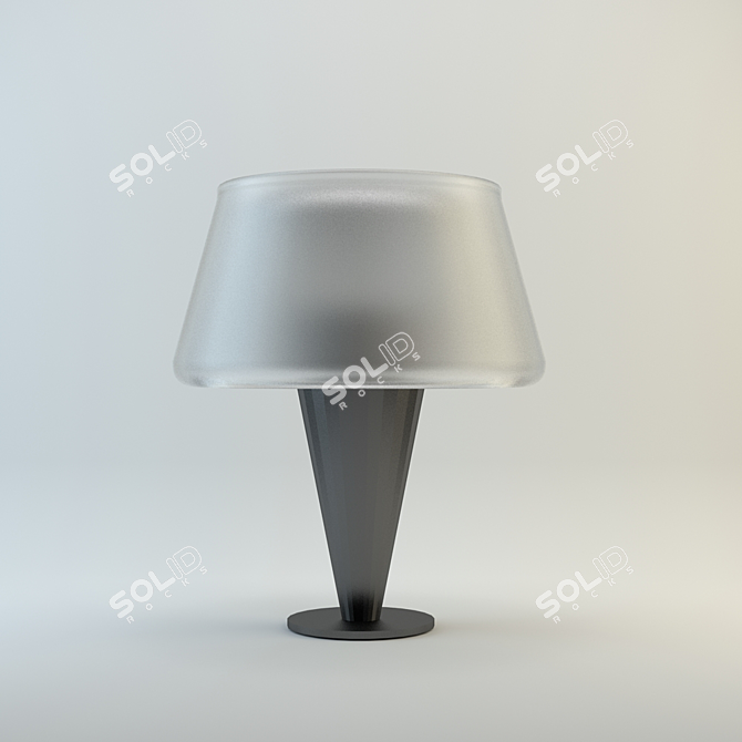 Frosted Glass Candle Lamp 3D model image 1