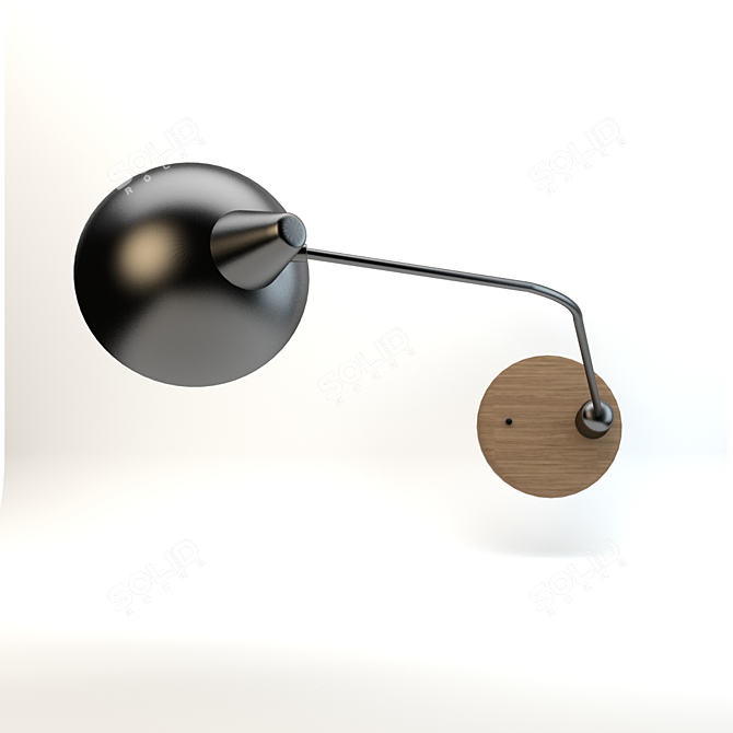 Modern Broken Arch Lamp 3D model image 2