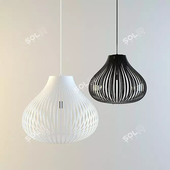 Modern Pear Hanging Lamp 3D model image 1