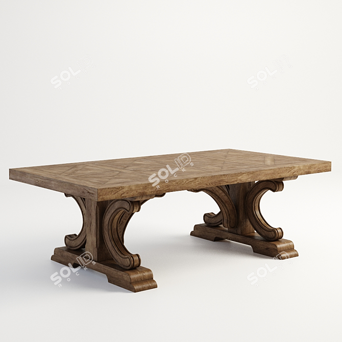 Alford Coffee Table: Stylish and Functional 3D model image 1