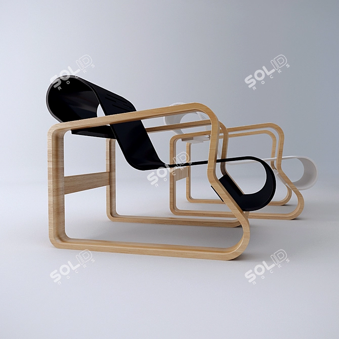 Mvsevm Armchair: Alvar Aalto Design 3D model image 2