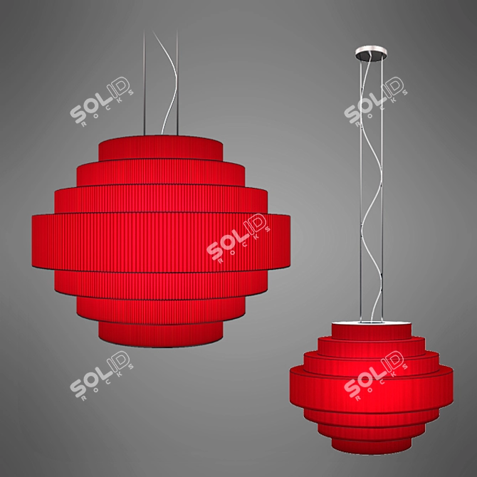 Elegant LED Pendant Light 3D model image 1