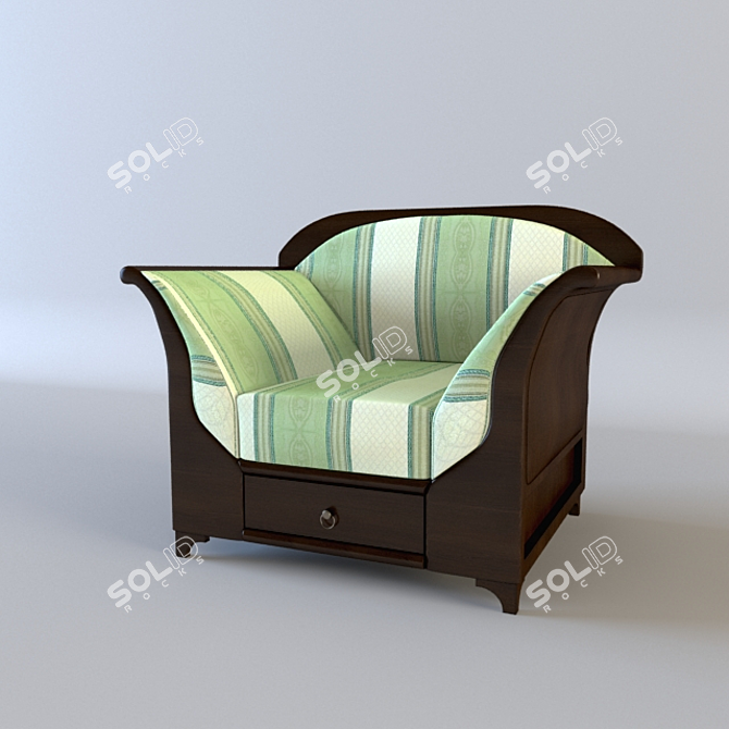 ErgoComfort Lounge Chair 3D model image 1