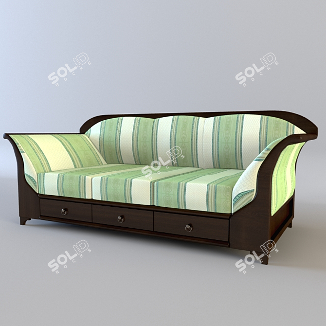 ComfortLuxe Sofa 3D model image 1