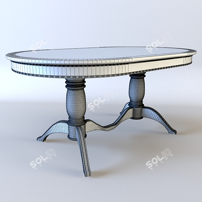 Stylish Wooden Table 3D model image 2