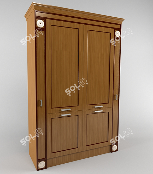 Sleek Kitchen Cabinet 3D model image 1