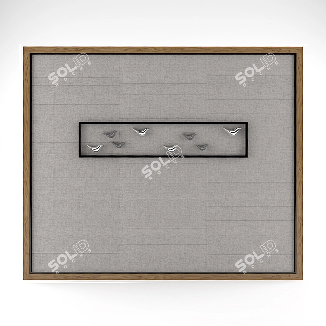 Sleek Wall Panel Kit 3D model image 2