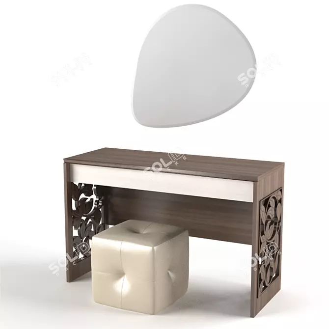 Elegant Fusion Dressing Table 3D model image 1