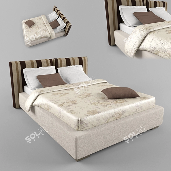 Nega Bed - Costa Bella Furniture Factory 3D model image 1