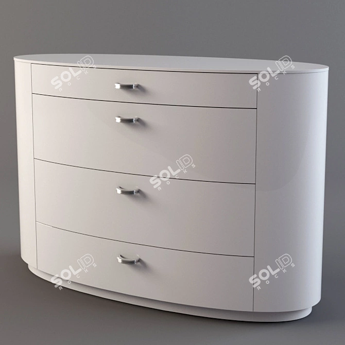 European Style Wardrobe 3D model image 1