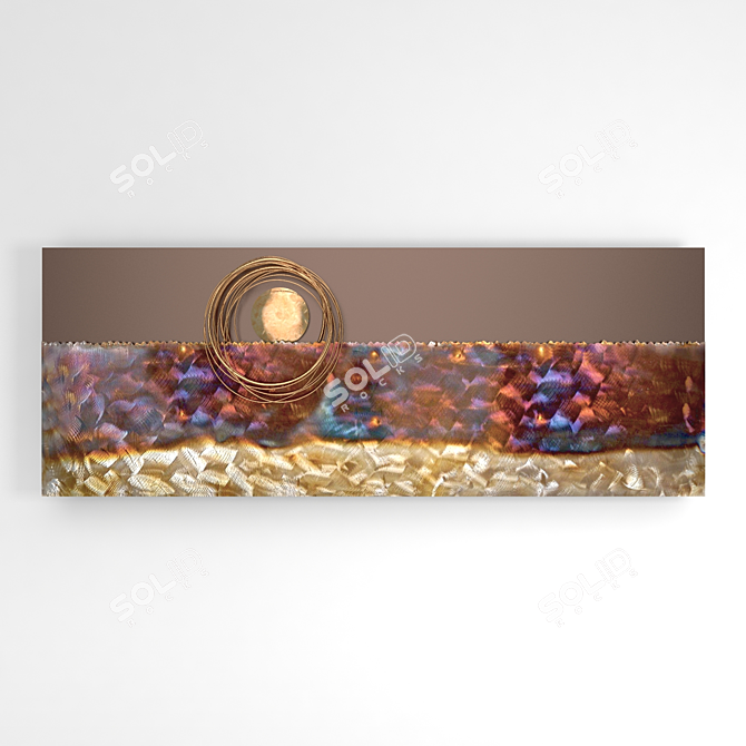 Dream Rising: Abstract Metal Wall Decor 3D model image 1