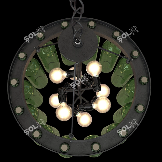 Bottle Brilliance Chandelier 3D model image 2