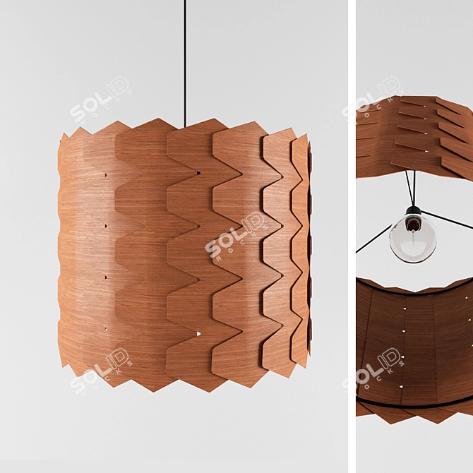 Nature's Glow: Tree Shade Lamp 3D model image 1