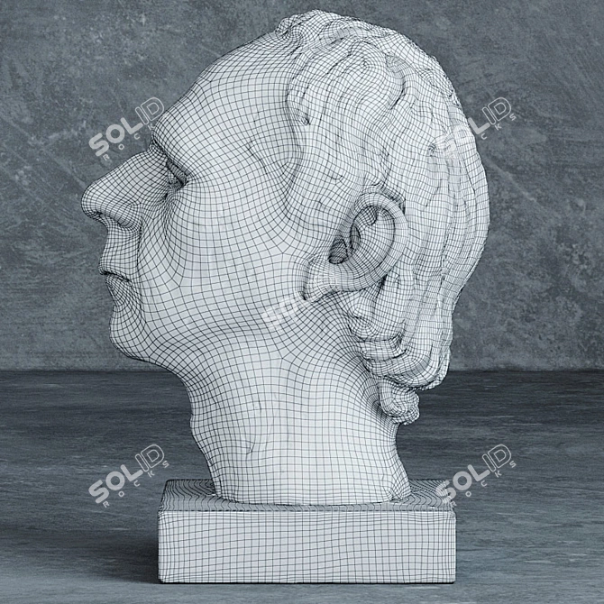 Elegant Vray Sculpture 3D model image 2