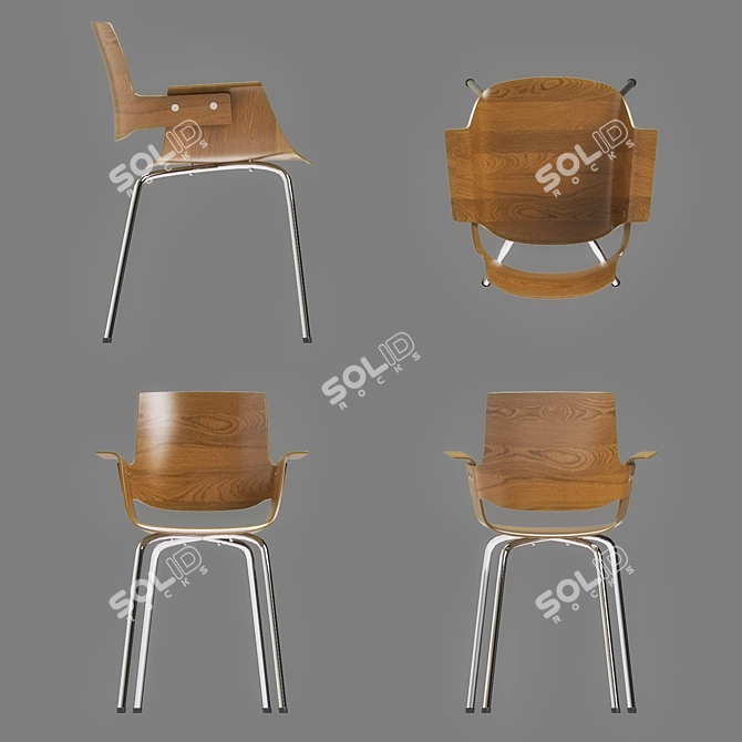 Elegant Christophe Marchand Chair 3D model image 3