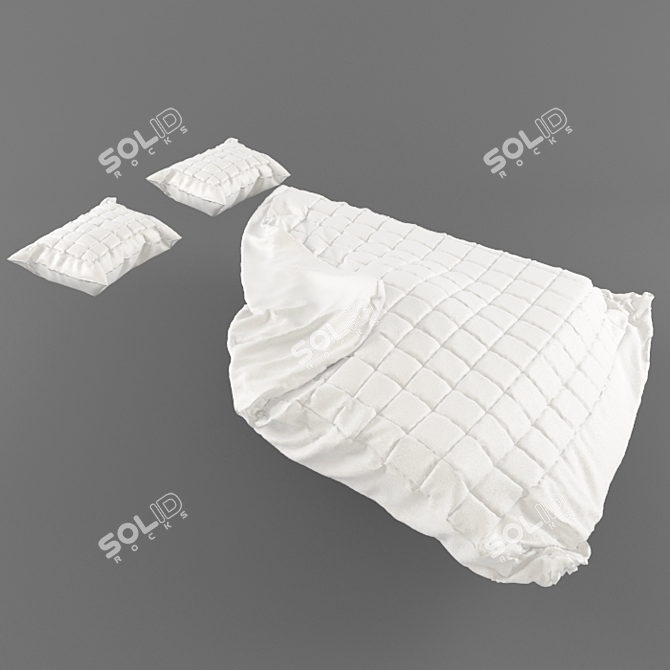 Soft Comfort Bed Set 3D model image 1
