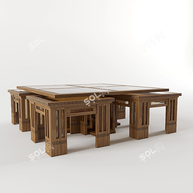 Russian-English Translation 
Title: Midpoint Coffee Table 3D model image 2