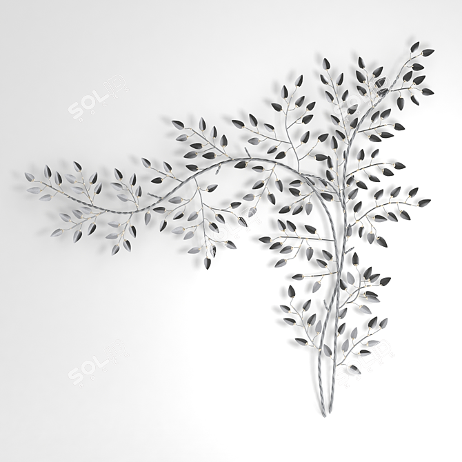 Abstract Metal Wall Decor 3D model image 1