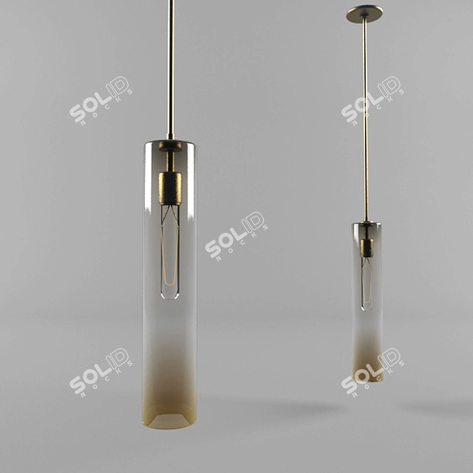 Elegant Glass Pendant: Cyla 3D model image 1