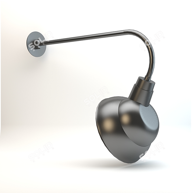 Sleek 2-Mat Wall Lamp 3D model image 2