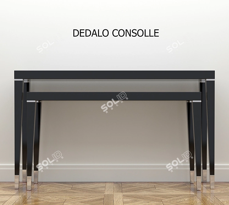 Sleek Lacquered Console by FENDI CASA 3D model image 1