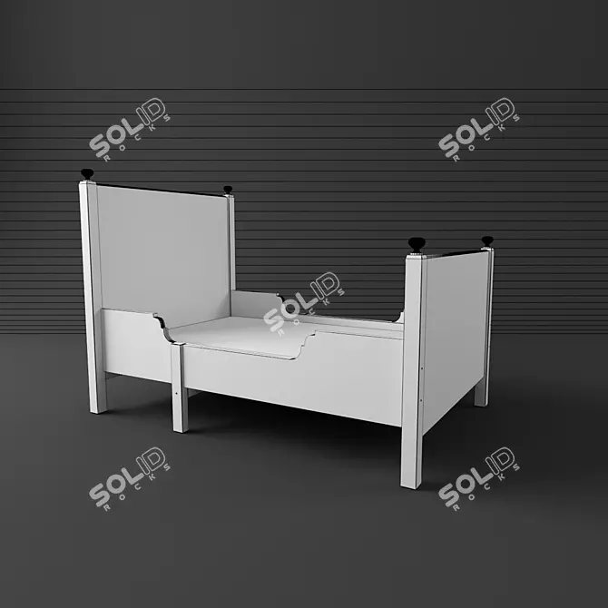 Versatile Sliding Bed 3D model image 2