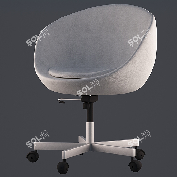 ErgoSwivel - White Office Chair 3D model image 1