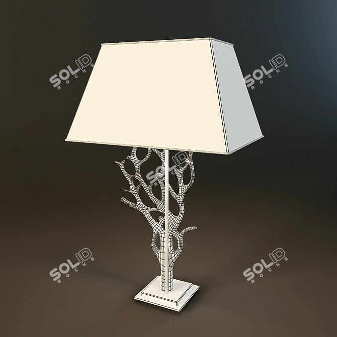 Elegant Desk Lamp: 750x465x320mm 3D model image 2