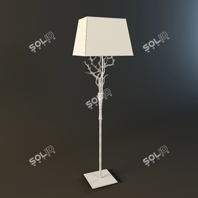 Elegant Floor Lamp 3D model image 2