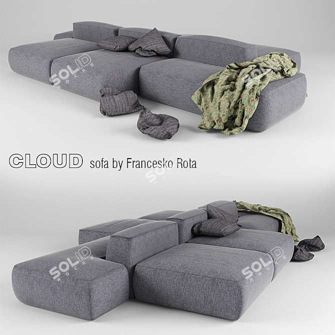 Versatile Cloud Sofa: Endless Compositions 3D model image 1